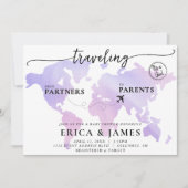Reizen van Partners naar Ouders Kaart Baby shower (Voorkant)
