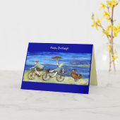 Reizen van Tandem Bicycle Birthday Kaart (Gele Bloem)