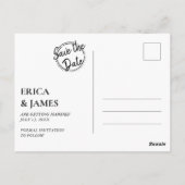 Reizen van verloofd naar getrouwd Save the Date Briefkaart (Achterkant)