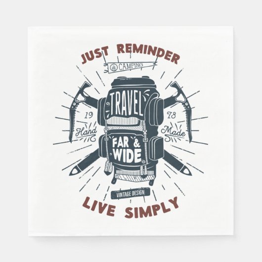 Reizen ver en breed servet (Voorkant)