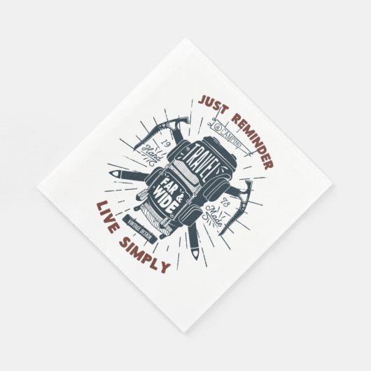 Reizen ver en breed servet (Hoek)