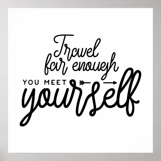 Reizen ver genoeg om je te ontmoeten poster (Voorkant)