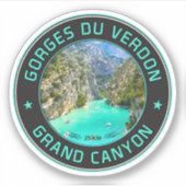 Reizen Verdon Gorge - les Gorges du Verdon Sticker (Voorkant)