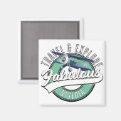 Reizen verkennen fantastische Egyptische logo. Mag Magneet (Voorkant / Achterkant)