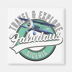 Reizen verkennen fantastische Egyptische logo. Mag Magneet