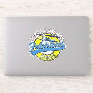 reizen verkennen fantastische Seychellen logo Sticker