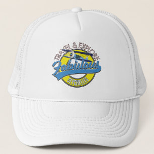 reizen verkennen fantastische Seychellen logo Trucker Pet