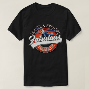 Reizen verkennen prachtig Falklandeilanden logo T-shirt