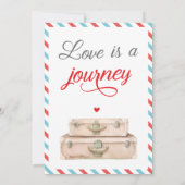 Reizen Verloving Uitnodiging Koffer Avontuur (Achterkant)