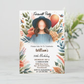 Reizen Verrassing Wereldbol Afscheid 30e Verjaarda Kaart (Staand voorkant)