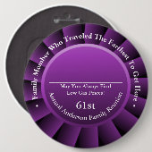 Reizen Verste Familie Reünie Awards Ronde Button 6,0 Cm (Voorkant /achterkant)