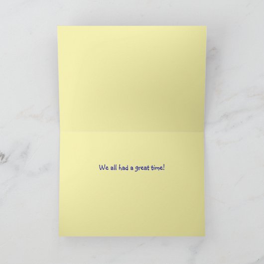 Reizen via Tandem Bicycle Bedankkaart (Binnen)