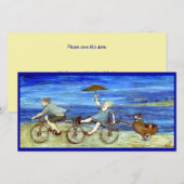 Reizen via Tandem Bicycle Save the Date (Voorkant / Achterkant)