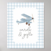 Reizen Vliegtuig Baby shower Kaarten en geschenken Poster (Voorkant)