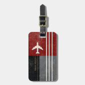 Reizen Vliegtuig Reiziger Naam & Initiaal Mannelij Bagagelabel (Voorkant verticaal)