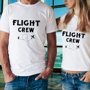 Reizen Vlucht Bemanning Vliegtuig Vliegen Modern V T-shirt