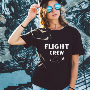 Reizen Vlucht Bemanning Vliegtuig Vliegen Modern V T-shirt
