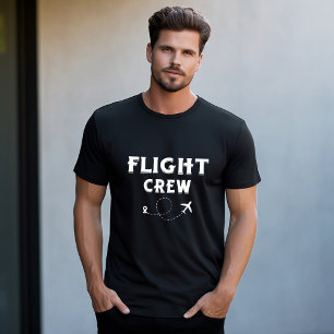 Reizen Vlucht Bemanning Vliegtuig Vliegen Modern V T-shirt
