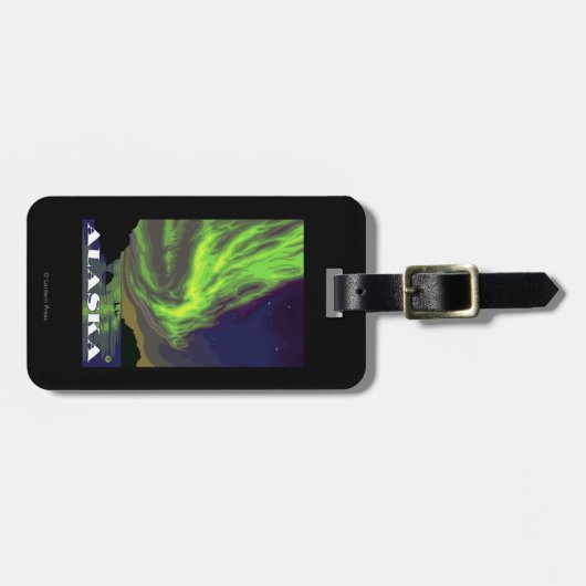 Reizen voor het noordelijk gedeelte van de lampvoe bagagelabel (Voorkant horizontaal)