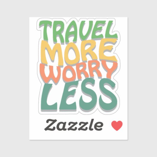 Reizen voor meer zorgen sticker (Vel)