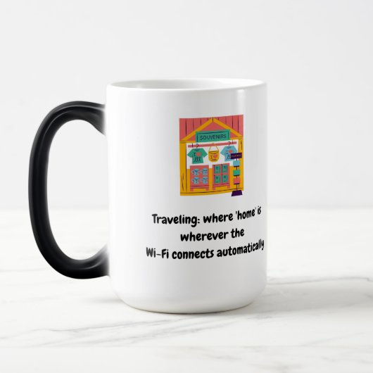 Reizen: waar 'thuis' is waar de Wi-Fi-verbinding o Magische Mok (Links)