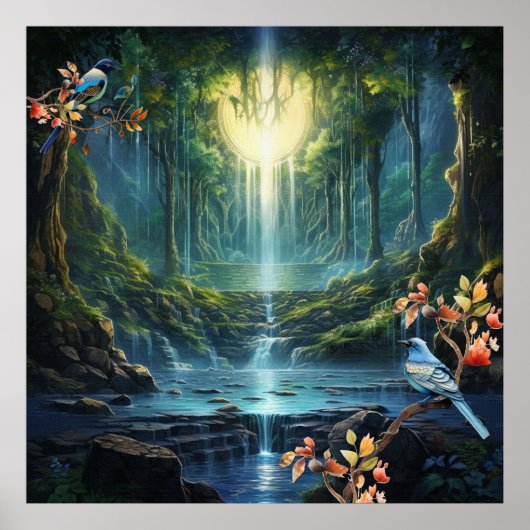 Reizen Waterval Landschappen van onze wereld Poster (Voorkant)