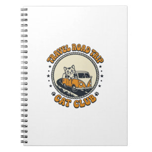 Reizen Wegreis Kat Huisdier Liefhebber Shirt Kunst Notitieboek