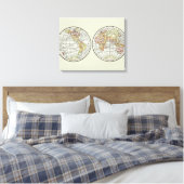 Reizen Wereldbol Map Earth 1916 World Atlas Canvas Afdruk (Insitu (Slaapkamer))