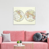 Reizen Wereldbol Map Earth 1916 World Atlas Canvas Afdruk (Insitu (Woonkamer))