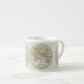 Reizen Wereldbol Map Earth 1916 World Atlas Espresso Kop (Voorkant rechts)