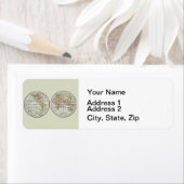 Reizen Wereldbol Map Earth 1916 World Atlas Etiket (Insitu)