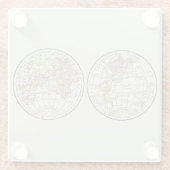 Reizen Wereldbol Map Earth 1916 World Atlas Glazen Onderzetter (Achterkant)