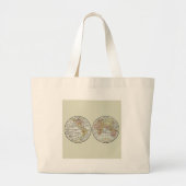 Reizen Wereldbol Map Earth 1916 World Atlas Grote Tote Bag (Voorkant)