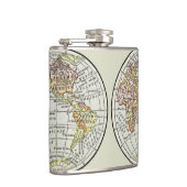 Reizen Wereldbol Map Earth 1916 World Atlas Heupfles (Rechts)