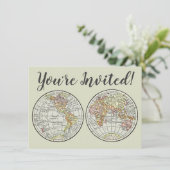 Reizen Wereldbol Map Earth 1916 World Atlas Kaart (Staand voorkant)