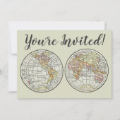 Reizen Wereldbol Map Earth 1916 World Atlas Kaart (Voorkant)