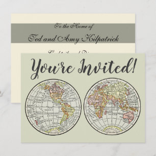 Reizen Wereldbol Map Earth 1916 World Atlas Kaart