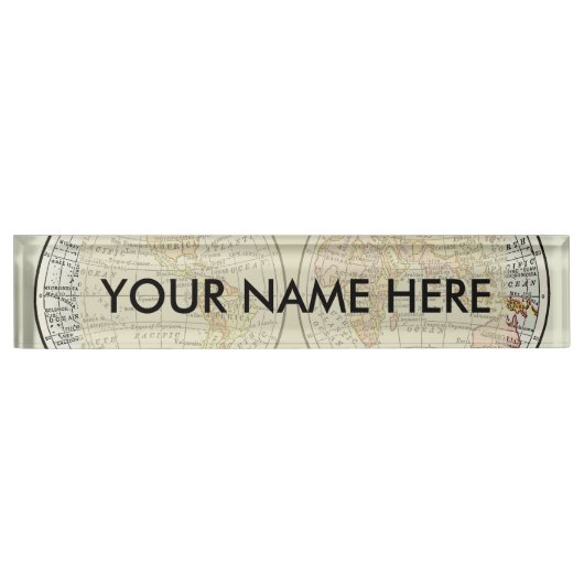 Reizen Wereldbol Map Earth 1916 World Atlas Naambordje (Voorkant)