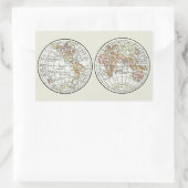 Reizen Wereldbol Map Earth 1916 World Atlas Rechthoekige Sticker (Tas)