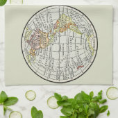 Reizen Wereldbol Map Earth 1916 World Atlas Theedoek (Gevouwen)