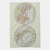 Reizen Wereldbol Map Earth 1916 World Atlas Theedoek (Verticaal)