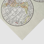 Reizen Wereldbol Map Earth 1916 World Atlas Tissuepapier (Detail)