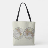 Reizen Wereldbol Map Earth 1916 World Atlas Tote Bag (Achterkant)