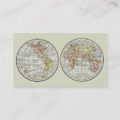 Reizen Wereldbol Map Earth 1916 World Atlas Visitekaartje (Achterkant)