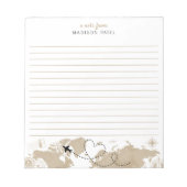 Reizen Wereldkaart Gepersonaliseerd Notitieblok (Voorkant)