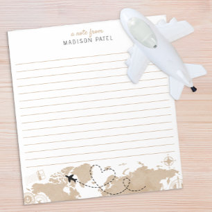 Reizen Wereldkaart Gepersonaliseerd Notitieblok