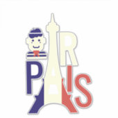 Reizen Wereldsteden Parijs Eiffeltoren Sticker (Voorkant)