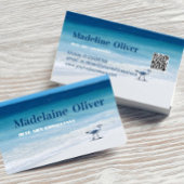 Reizen Zee Ocean Beach Blauw Modern Visitekaartje