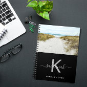 Reizen zomer foto zwart wit monogram notitieboek