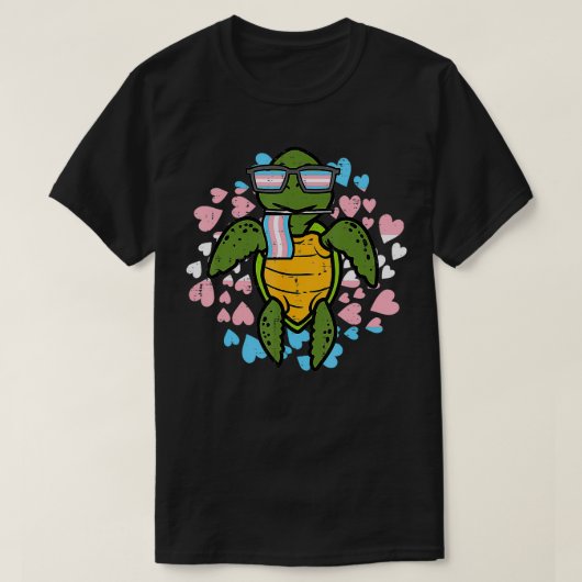 Reizen zonnebrillen van Turtle Transgender vlag Tr T-shirt (Design voorkant)